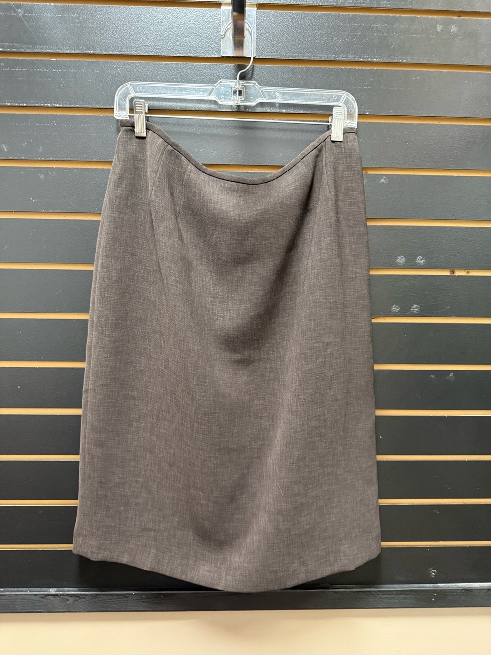 Kasper Brown Career Pencil Skirt Size 10 Fully Lined Back Vent